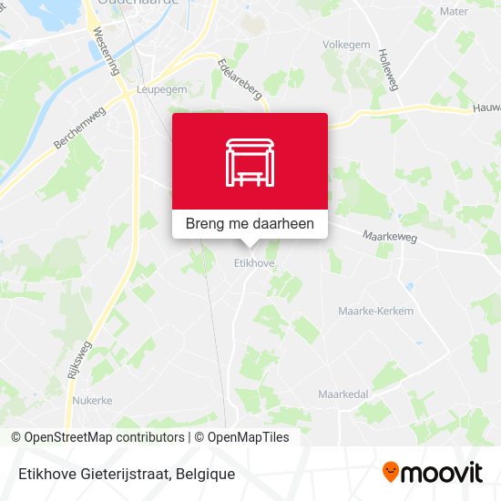 Etikhove Gieterijstraat kaart