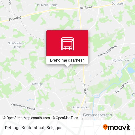 Deftinge Kouterstraat kaart
