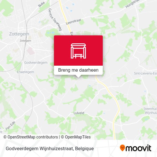 Godveerdegem Wijnhuizestraat kaart