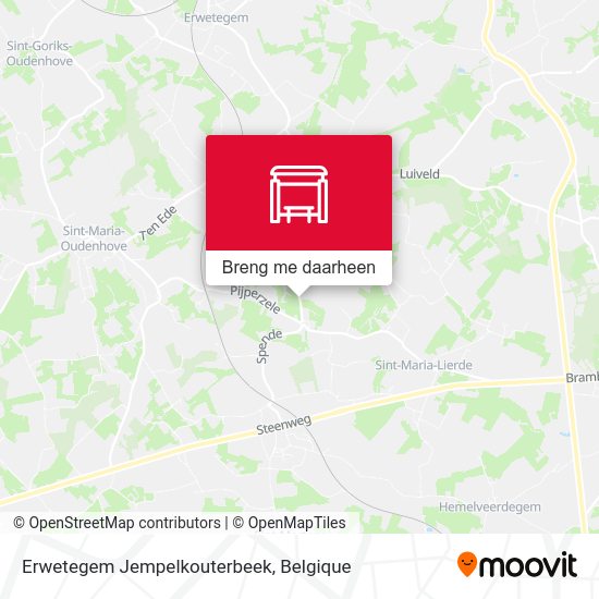 Erwetegem Jempelkouterbeek kaart