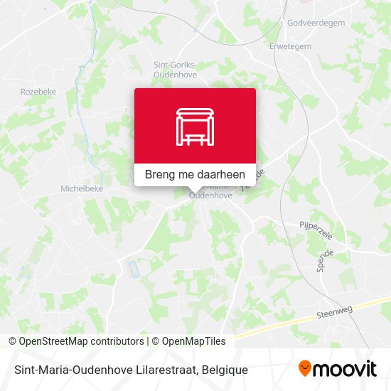 Sint-Maria-Oudenhove Lilarestraat kaart