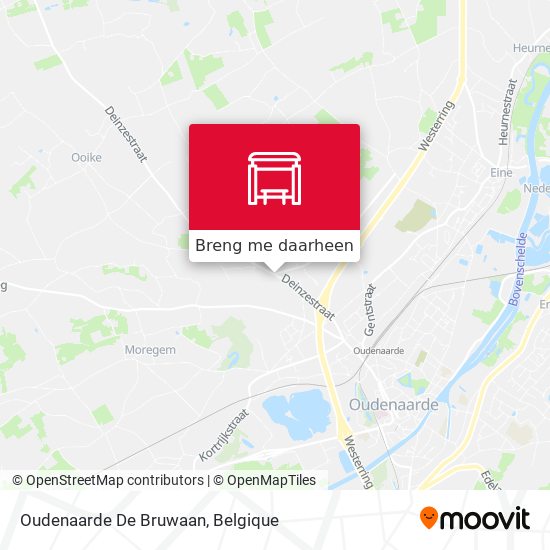 Oudenaarde De Bruwaan kaart