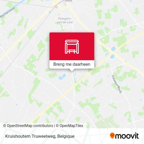 Kruishoutem Truweelweg kaart