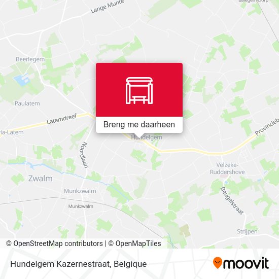 Hundelgem Kazernestraat kaart