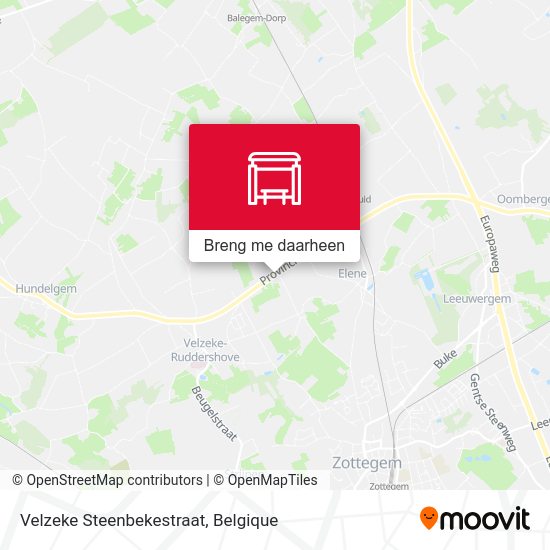 Velzeke Steenbekestraat kaart