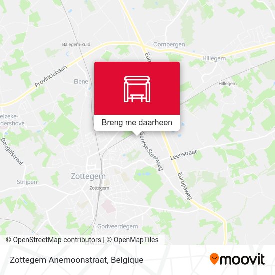 Zottegem Anemoonstraat kaart