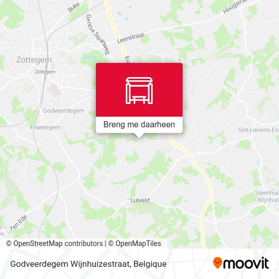 Godveerdegem Wijnhuizestraat kaart