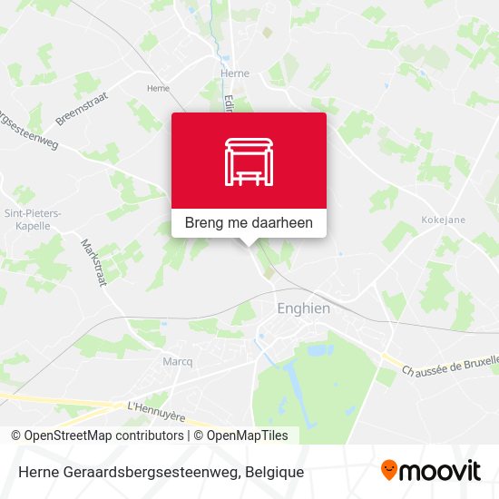 Herne Geraardsbergsesteenweg kaart