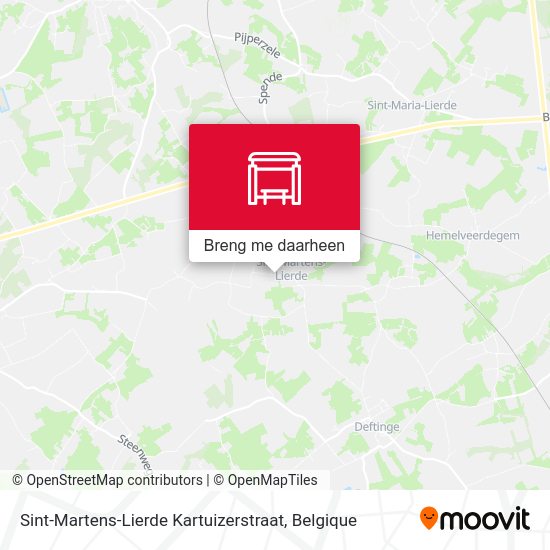 Sint-Martens-Lierde Kartuizerstraat kaart