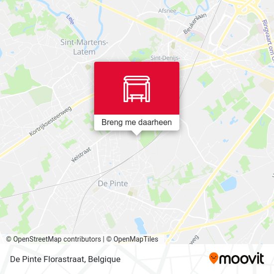 De Pinte Florastraat kaart