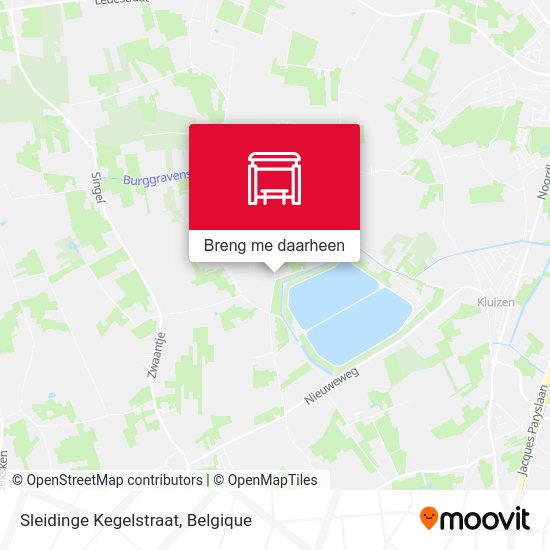 Sleidinge Kegelstraat kaart