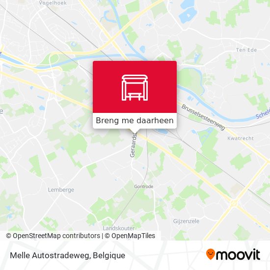 Melle Autostradeweg kaart