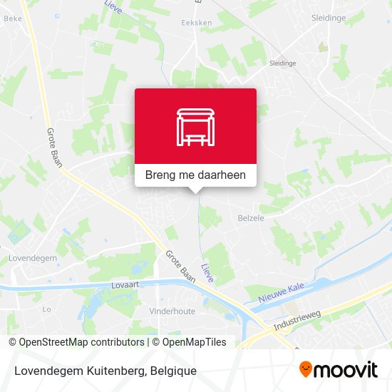 Lovendegem Kuitenberg kaart