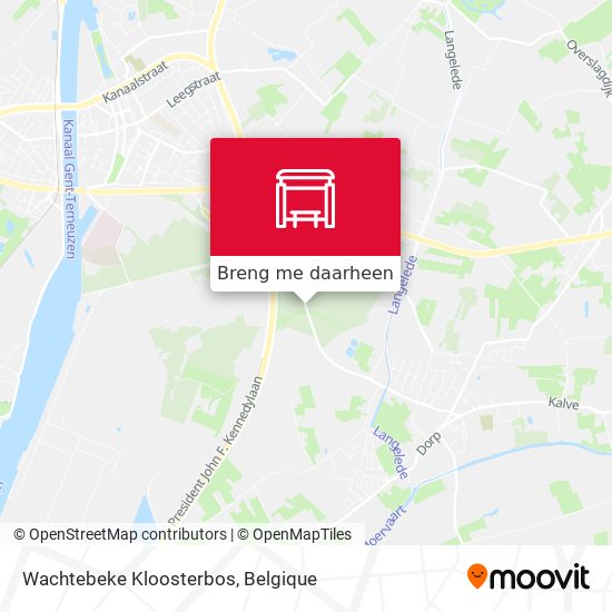 Wachtebeke Kloosterbos kaart