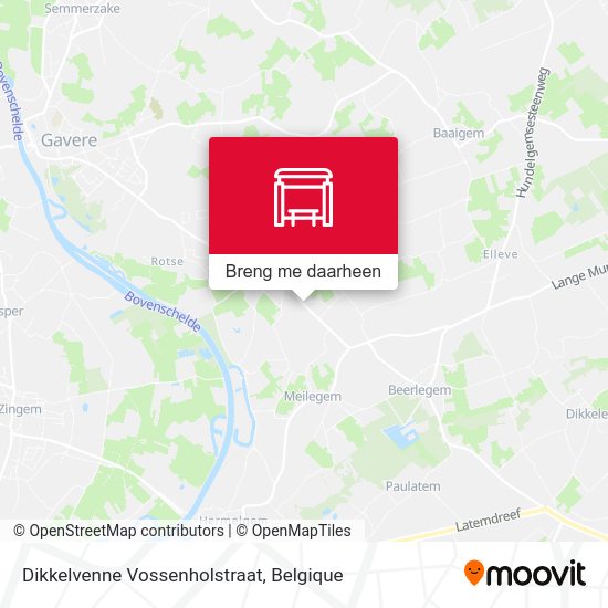 Dikkelvenne Vossenholstraat kaart
