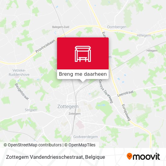 Zottegem Vandendriesschestraat kaart