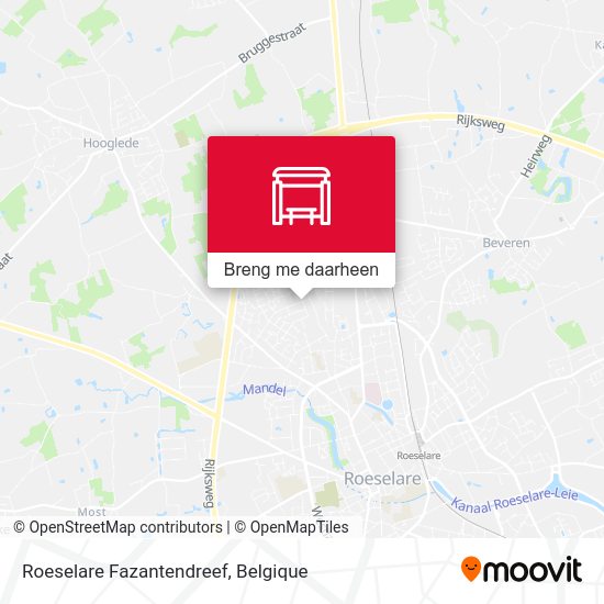 Roeselare Fazantendreef kaart