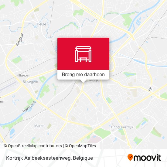 Kortrijk Aalbeeksesteenweg kaart