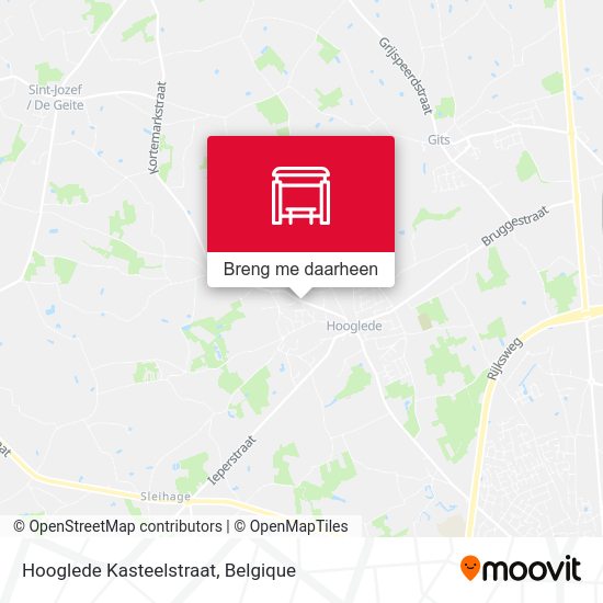 Hooglede Kasteelstraat kaart
