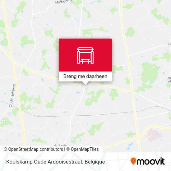 Koolskamp Oude Ardooisestraat kaart