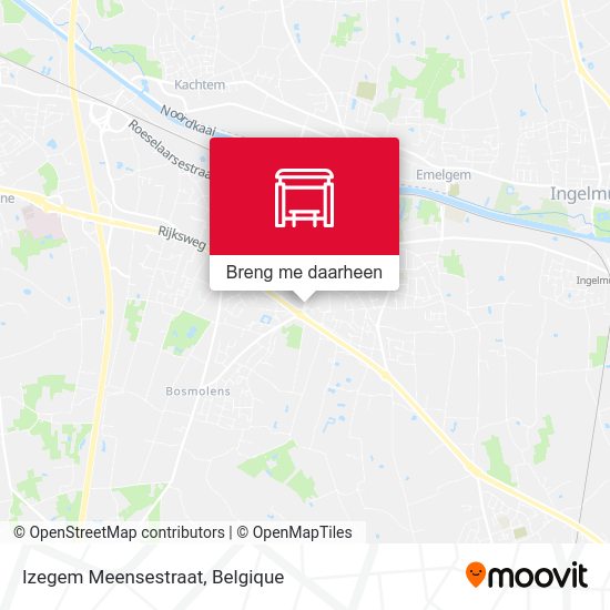 Izegem Meensestraat kaart