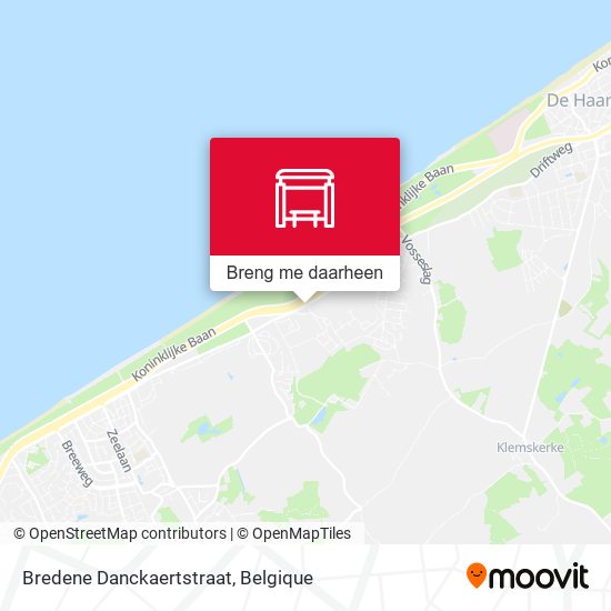 Bredene Danckaertstraat kaart