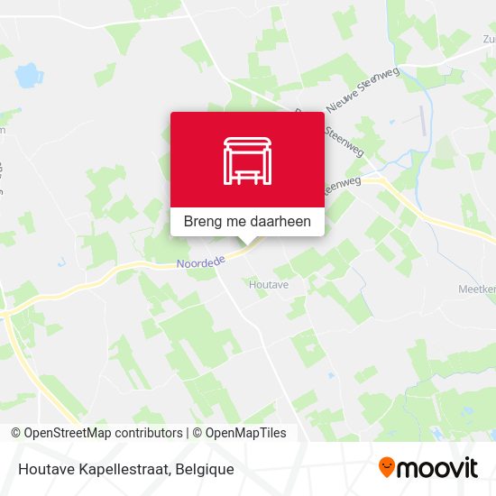 Houtave Kapellestraat kaart