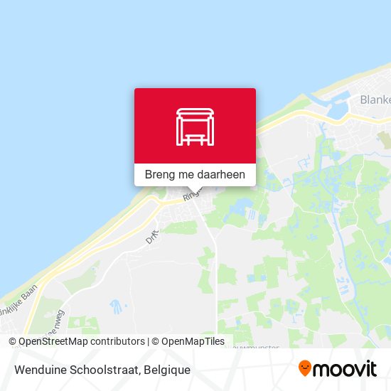 Wenduine Schoolstraat kaart