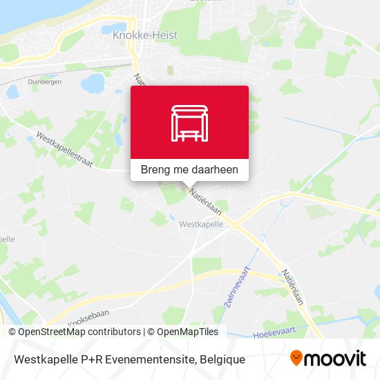 Westkapelle P+R Evenementensite kaart