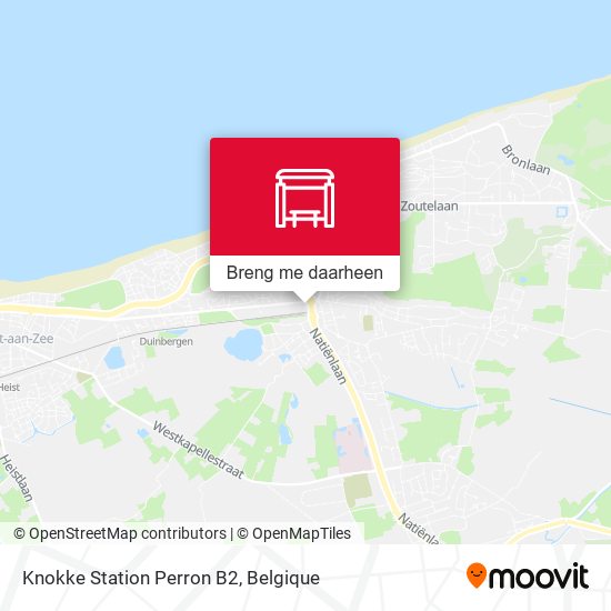 Knokke Station Perron B2 kaart