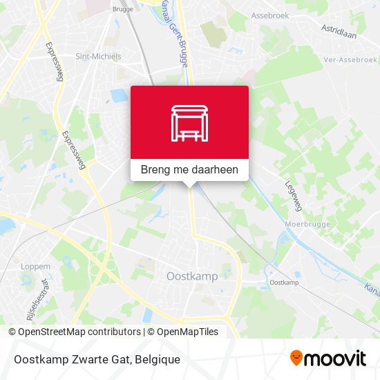 Oostkamp Zwarte Gat kaart