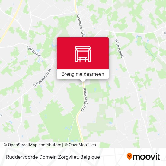 Ruddervoorde Domein Zorgvliet kaart