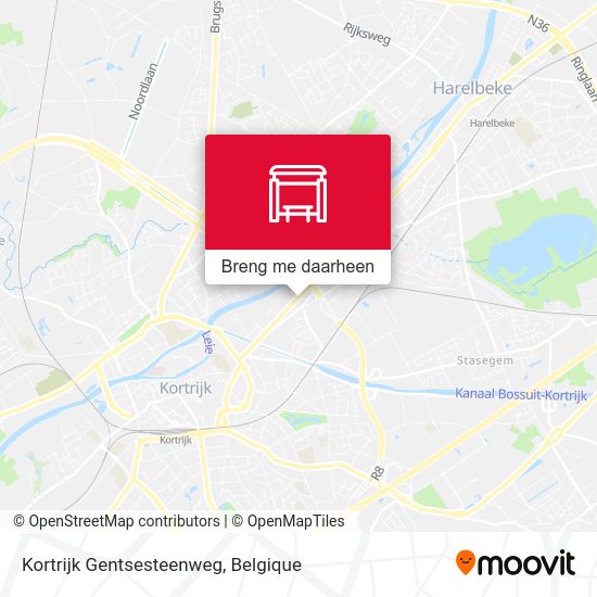 Kortrijk Gentsesteenweg kaart