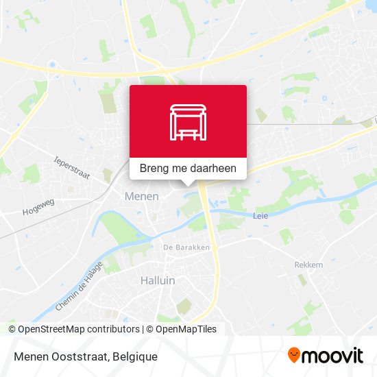 Menen Ooststraat kaart