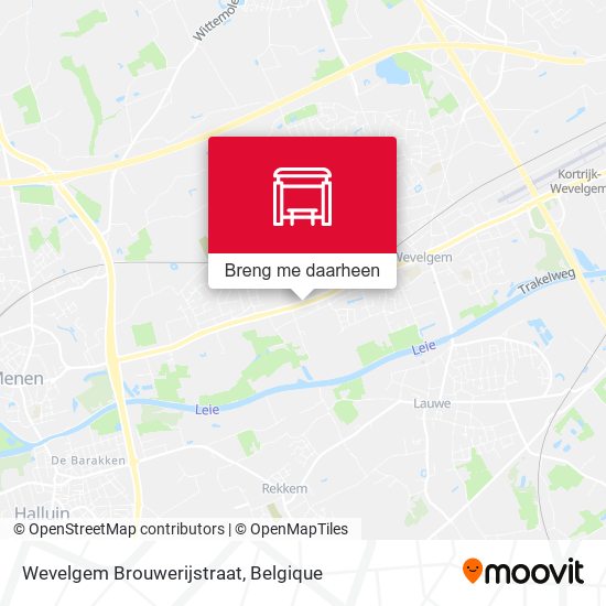 Wevelgem Brouwerijstraat kaart