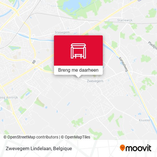 Zwevegem Lindelaan kaart