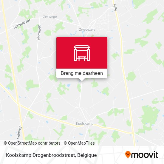 Koolskamp Drogenbroodstraat kaart