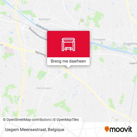 Izegem Meensestraat kaart