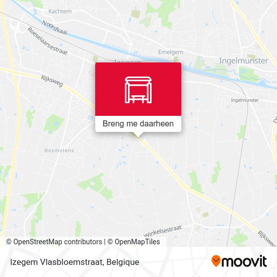 Izegem Vlasbloemstraat kaart