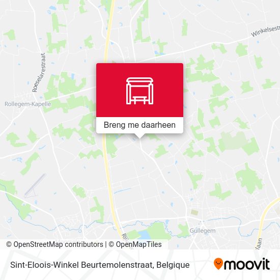 Sint-Eloois-Winkel Beurtemolenstraat kaart