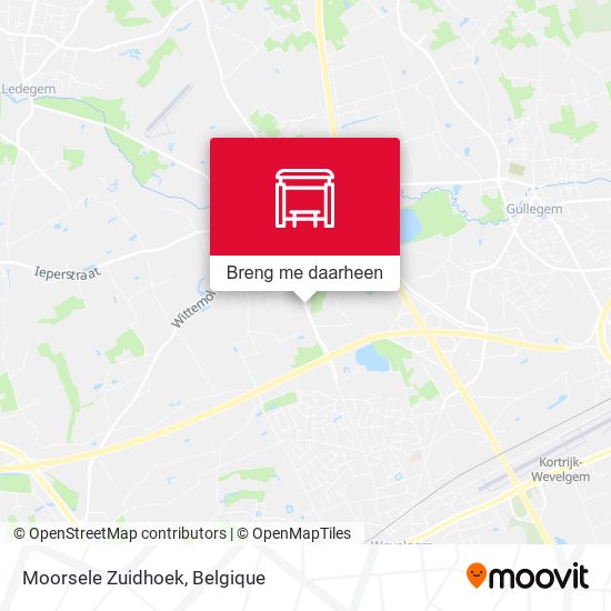 Moorsele Zuidhoek kaart