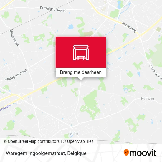 Waregem Ingooigemstraat kaart