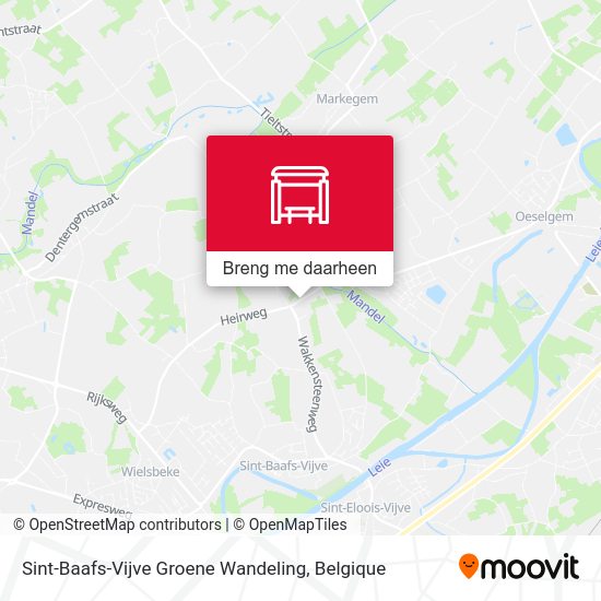 Sint-Baafs-Vijve Groene Wandeling kaart