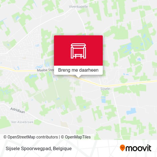 Sijsele Spoorwegpad kaart