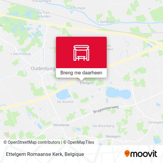 Ettelgem Romaanse Kerk kaart
