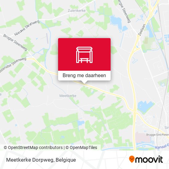 Meetkerke Dorpweg kaart