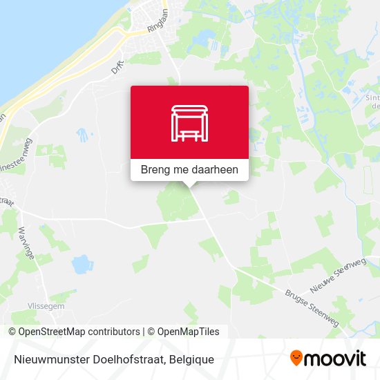 Nieuwmunster Doelhofstraat kaart