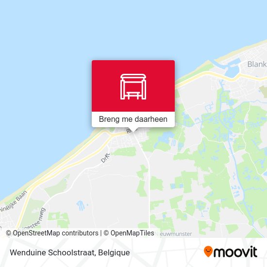 Wenduine Schoolstraat kaart