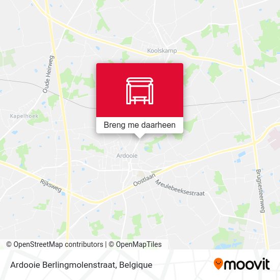 Ardooie Berlingmolenstraat kaart