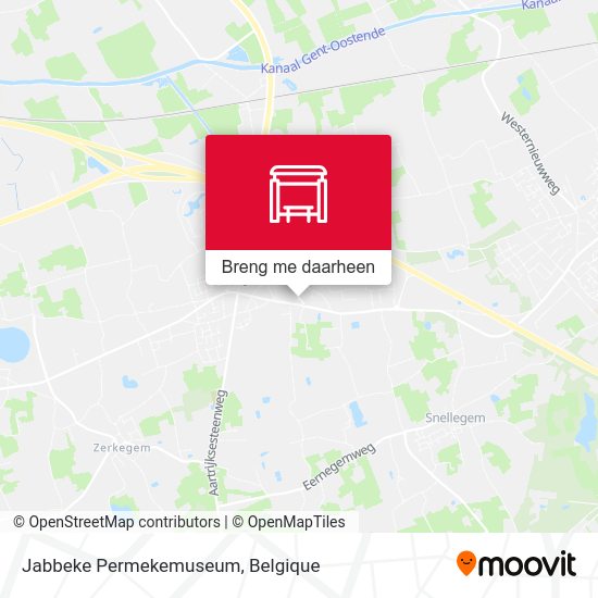 Jabbeke Permekemuseum kaart